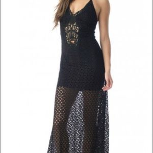 NWT Black lace Maxi Dress